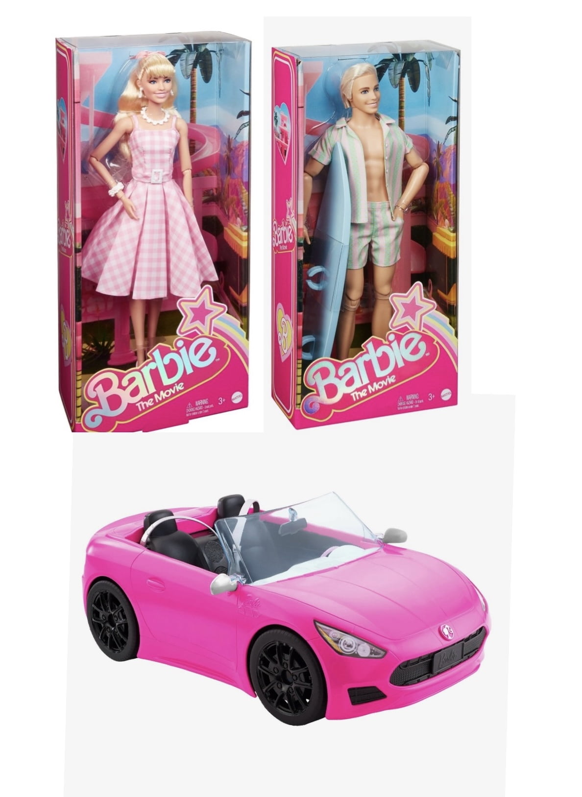 Barbie Convertible, 3 years and up Includes Toy