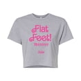 thumbnail image 1 of Barbie The Movie - Flat Feet - Juniors Cropped Cotton Blend T-Shirt, 1 of 5