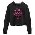 thumbnail image 1 of Barbie The Movie - Flat Feet - Juniors Cropped Pullover Hoodie, 1 of 5