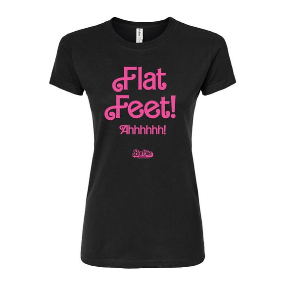 Barbie The Movie - Flat Feet - Juniors Fitted Graphic T-Shirt