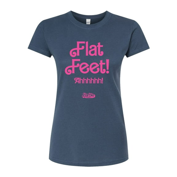 Barbie The Movie - Flat Feet - Juniors Fitted Graphic T-Shirt