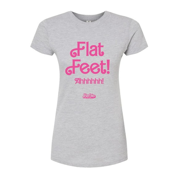 Barbie The Movie - Flat Feet - Juniors Fitted Graphic T-Shirt
