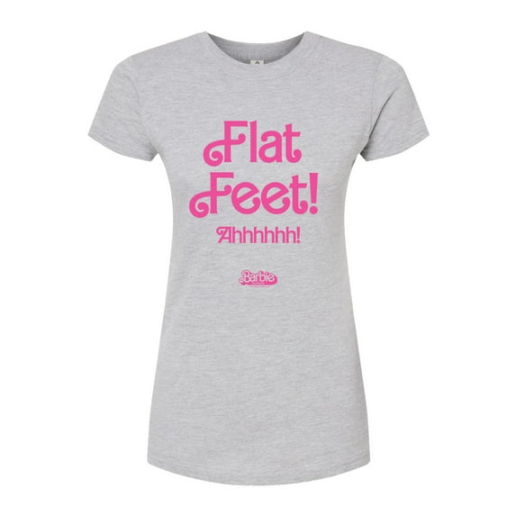 Barbie The Movie - Flat Feet - Juniors Fitted Graphic T-Shirt