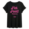 thumbnail image 1 of Barbie The Movie - Flat Feet - Juniors Ideal Flowy Muscle T-Shirt, 1 of 5