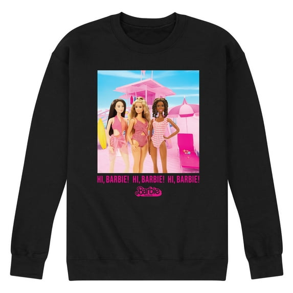 Barbie The Movie - Hi Barbie Beach - Men's Crew Neck Fleece Pullover