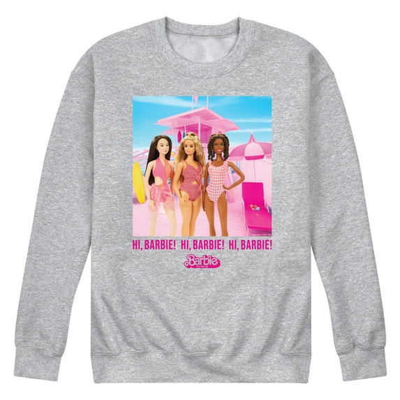 Barbie The Movie - Hi Barbie Beach - Men's Crew Neck Fleece Pullover