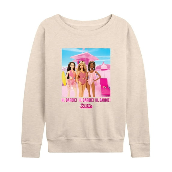 Barbie The Movie - Hi Barbie Beach - Women's Lightweight French Terry Long Sleeve Shirt