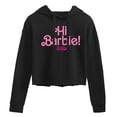 thumbnail image 1 of Barbie The Movie - Hi Barbie - Juniors Cropped Pullover Hoodie, 1 of 5