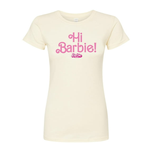 Barbie The Movie - Hi Barbie - Juniors Fitted Graphic T-Shirt