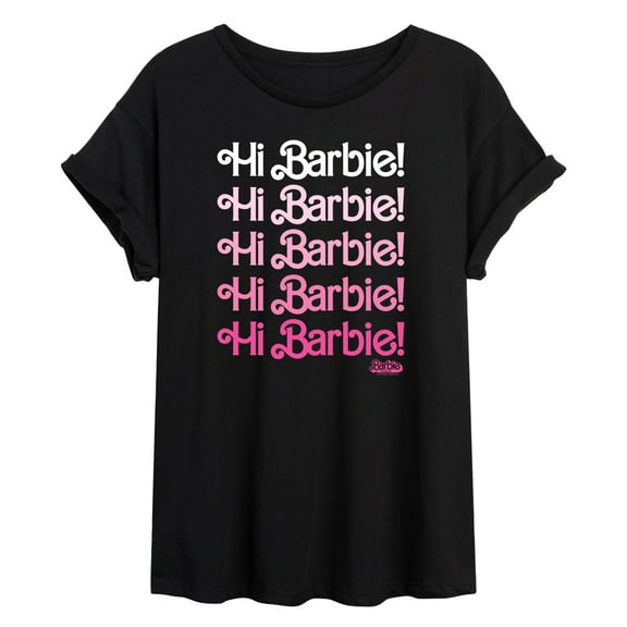 Barbie The Movie - Hi Barbie Stacked - Women's Oversized T-Shirt