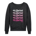 thumbnail image 1 of Barbie The Movie - Hi Barbie Stacked - Women's Lightweight French Terry Long Sleeve Shirt, 1 of 5
