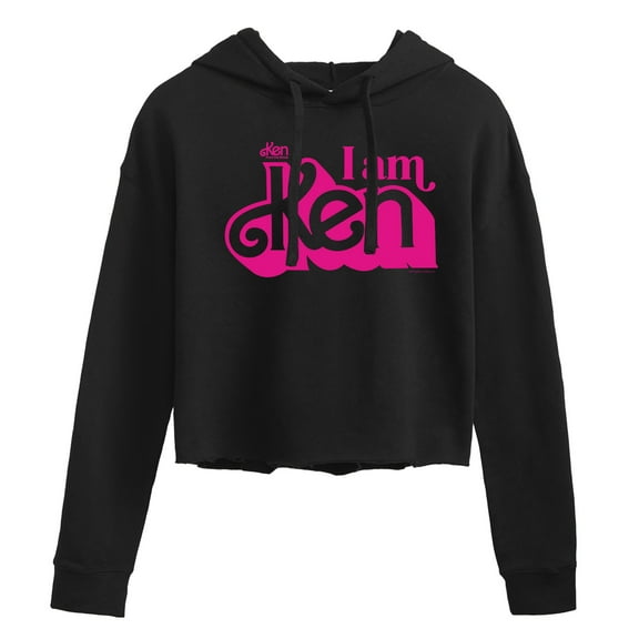 Barbie The Movie - I Am Ken - Juniors Cropped Pullover Hoodie