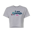 thumbnail image 1 of Barbie The Movie - I Am Kenough  - Juniors Cropped Cotton Blend T-Shirt, 1 of 5
