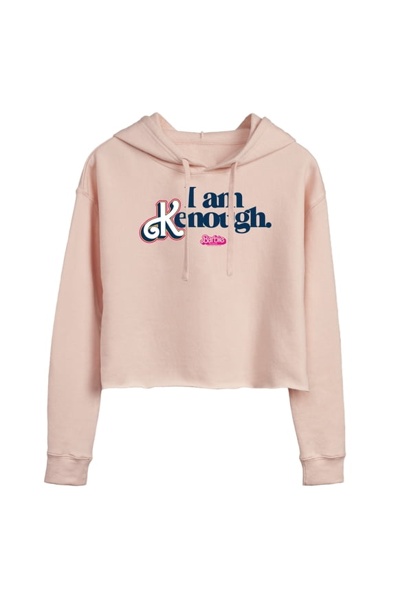 The Movie - I Am Kenough - Juniors Cropped Pullover Hoodie