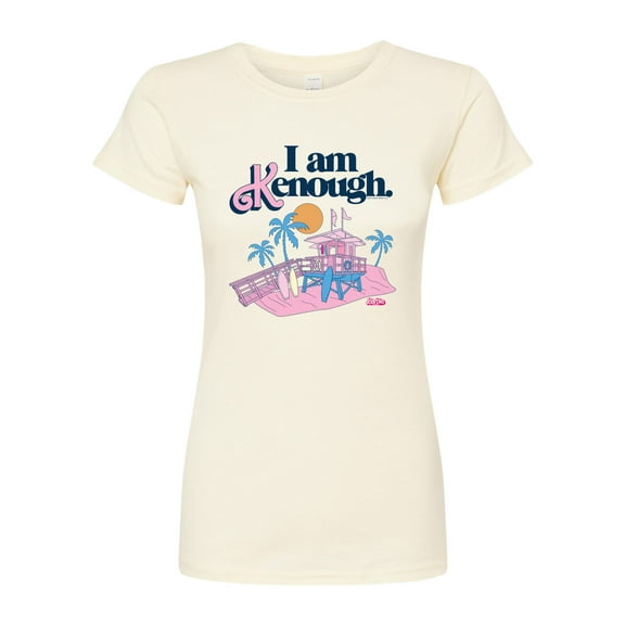 Barbie The Movie - I Am Kenough Lifeguard Stand - Juniors Fitted Graphic T-Shirt