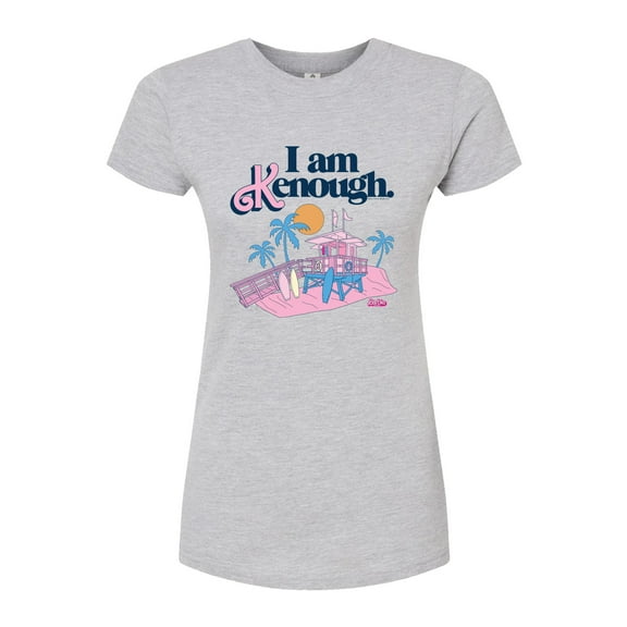 Barbie The Movie - I Am Kenough Lifeguard Stand - Juniors Fitted Graphic T-Shirt