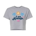 thumbnail image 1 of Barbie The Movie - I Am Kenough Palm Trees - Juniors Cropped Cotton Blend T-Shirt, 1 of 4