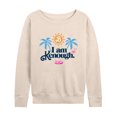 thumbnail image 1 of Barbie The Movie - I Am Kenough Palm Trees - Women's Lightweight French Terry Long Sleeve Shirt, 1 of 5