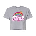 thumbnail image 1 of Barbie The Movie - I Am Kenough Rainbow Clouds - Juniors Cropped Cotton Blend T-Shirt, 1 of 4
