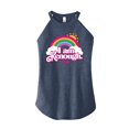 thumbnail image 1 of Barbie The Movie - I Am Kenough Rainbow Clouds - Juniors High Neck Tank Top, 1 of 4