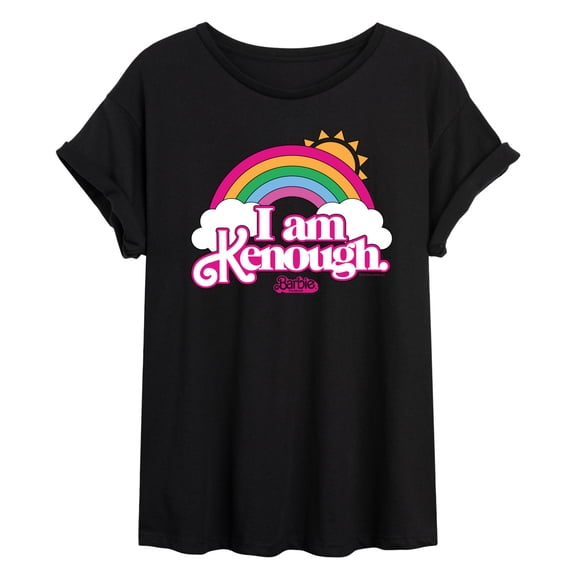 Barbie The Movie - I Am Kenough Rainbow Clouds - Women's Oversized T-Shirt