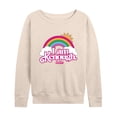 thumbnail image 1 of Barbie The Movie - I Am Kenough Rainbow Clouds - Women's Lightweight French Terry Long Sleeve Shirt, 1 of 5