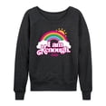 thumbnail image 1 of Barbie The Movie - I Am Kenough Rainbow Clouds - Women's Lightweight French Terry Long Sleeve Shirt, 1 of 5