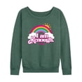 thumbnail image 1 of Barbie The Movie - I Am Kenough Rainbow Clouds - Women's Lightweight French Terry Long Sleeve Shirt, 1 of 5