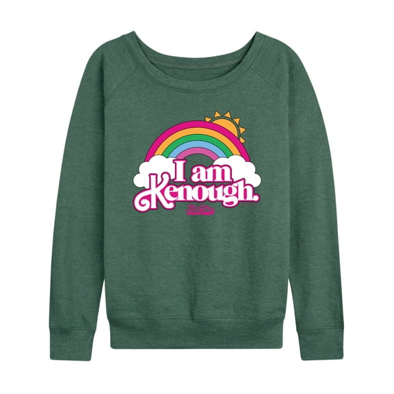 Barbie The Movie - I Am Kenough Rainbow Clouds - Women's Lightweight French Terry Long Sleeve Shirt