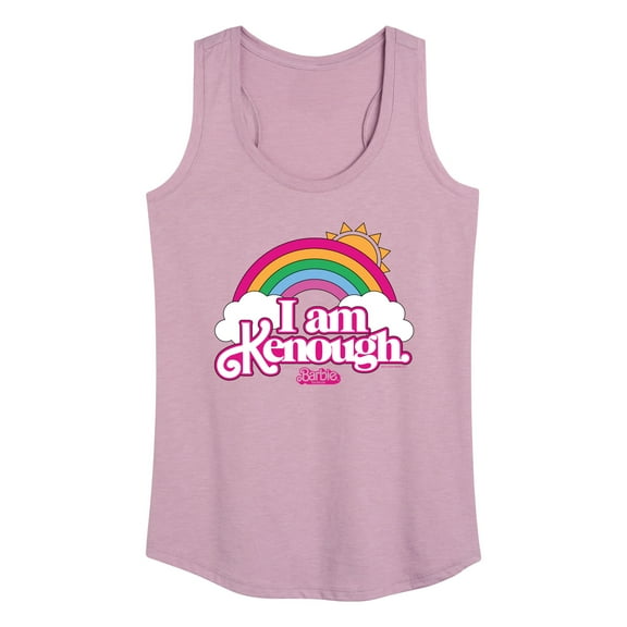 Barbie The Movie - I Am Kenough Rainbow Clouds - Women's Racerback Tank Top