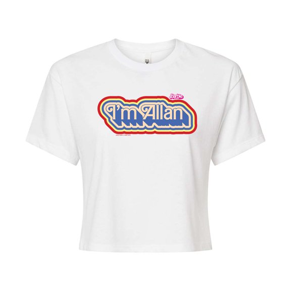 Barbie The Movie - I'm Allen - Juniors Cropped Cotton Blend T-Shirt