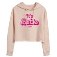 thumbnail image 1 of Barbie The Movie - It's Barbie Pink - Juniors Cropped Pullover Hoodie, 1 of 5