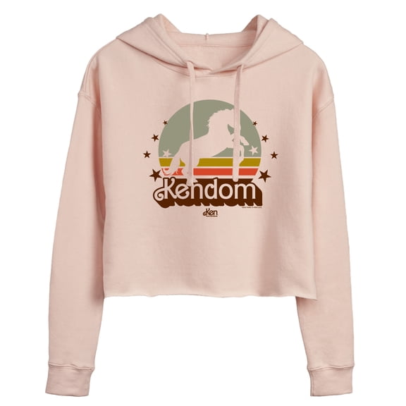 Barbie The Movie - Kendom Western - Juniors Cropped Pullover Hoodie