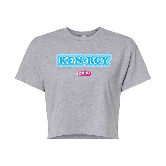 Barbie The Movie - Kenrgy Blue - Juniors Cropped Cotton Blend T-Shirt