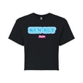 thumbnail image 1 of Barbie The Movie - Kenrgy Blue - Juniors Cropped Cotton Blend T-Shirt, 1 of 4