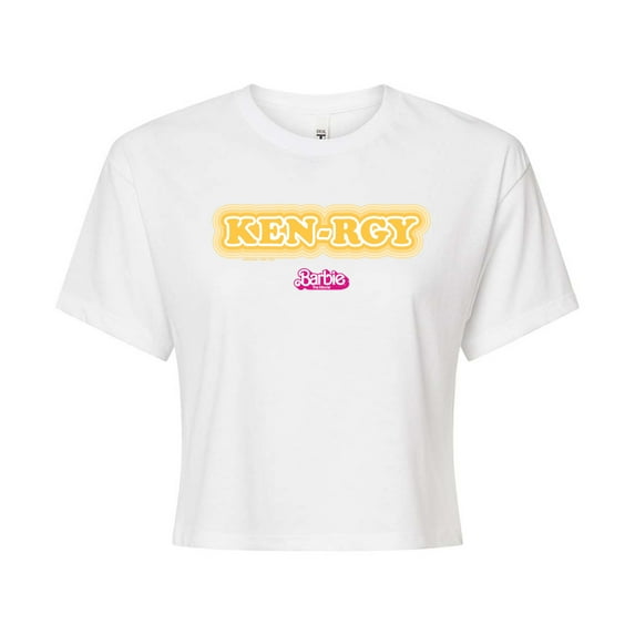 Barbie The Movie - Kenrgy Orange - Juniors Cropped Cotton Blend T-Shirt