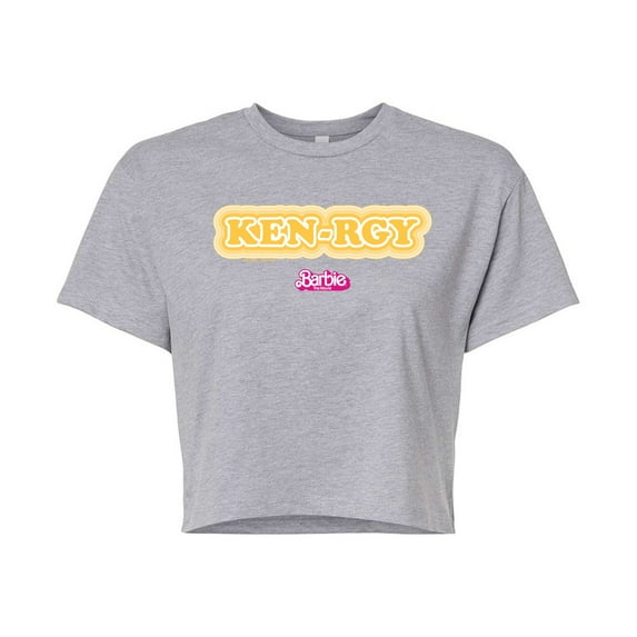 Barbie The Movie - Kenrgy Orange - Juniors Cropped Cotton Blend T-Shirt