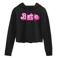 thumbnail image 1 of Barbie The Movie - Movie Logo  - Juniors Cropped Pullover Hoodie, 1 of 5