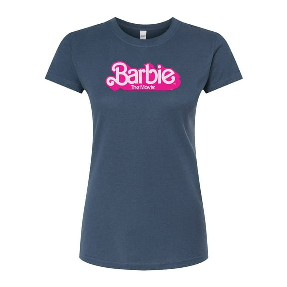 Barbie The Movie - Movie Logo  - Juniors Fitted Graphic T-Shirt
