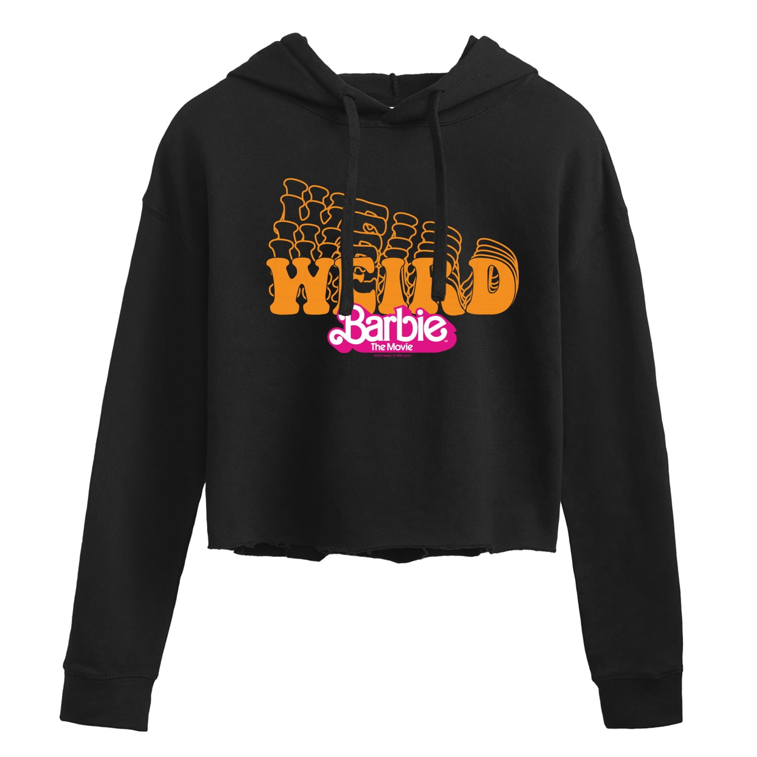 Barbie The Movie Stacked Weird Barbie Juniors Cropped Pullover Hoodie