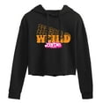 thumbnail image 1 of Barbie The Movie - Stacked Weird Barbie - Juniors Cropped Pullover Hoodie, 1 of 5