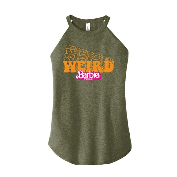 Barbie The Movie - Stacked Weird Barbie - Juniors High Neck Tank Top