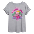 thumbnail image 1 of Barbie The Movie - Welcome To Barbie Land - Juniors Ideal Flowy Muscle T-Shirt, 1 of 5