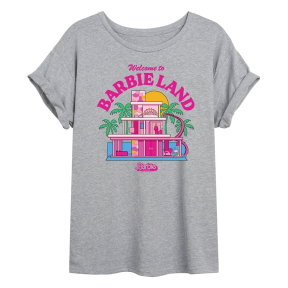 Barbie The Movie - Welcome To Barbie Land - Juniors Ideal Flowy Muscle T-Shirt