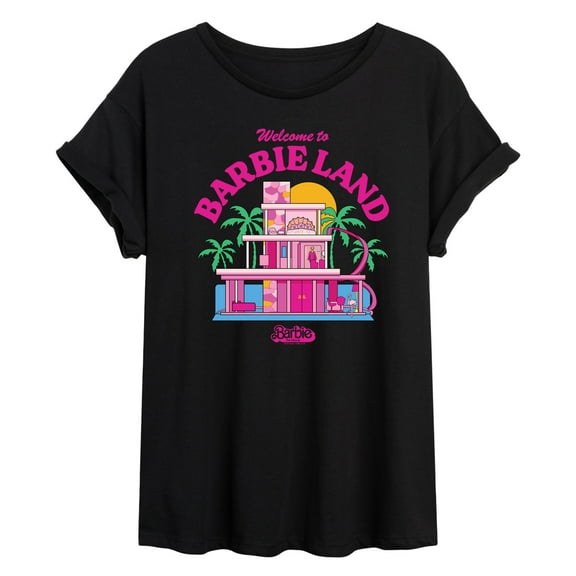Barbie The Movie - Welcome To Barbie Land - Juniors Ideal Flowy Muscle T-Shirt