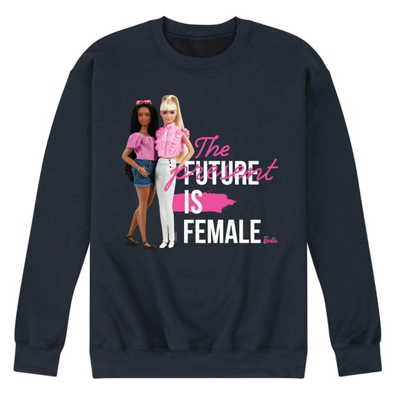 Barbie - The Present/Future Is Female - Men's Crew Neck Fleece Pullover