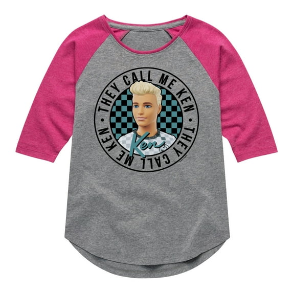 Barbie - They Call Me Ken - Retro Circle - Toddler And Youth Girls Raglan Graphic T-Shirt