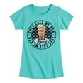thumbnail image 1 of Barbie - They Call Me Ken - Retro Circle - Toddler And Youth Girls Raglan Graphic T-Shirt, 1 of 4