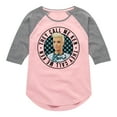 thumbnail image 1 of Barbie - They Call Me Ken - Retro Circle - Toddler And Youth Girls Raglan Graphic T-Shirt, 1 of 4