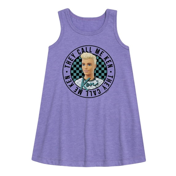 Barbie - They Call Me Ken - Retro Circle - Toddler and Youth Girls A-line Dress